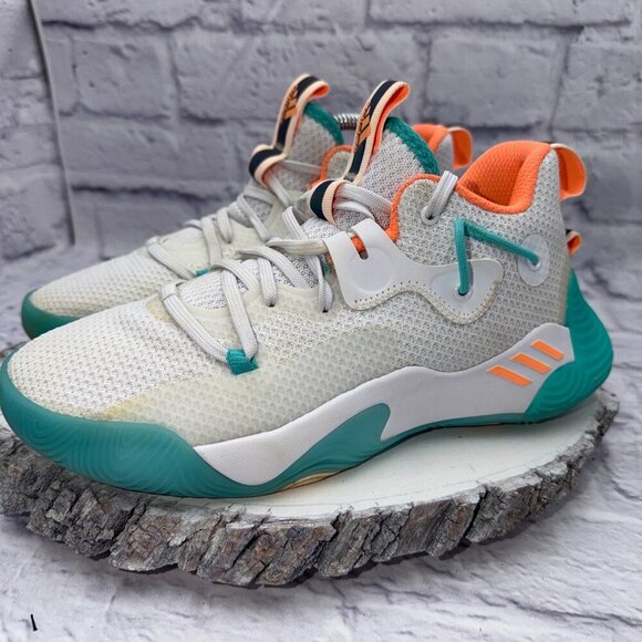 Adidas Harden Stepback 3 Shoes Men Sz 5 Wmn Sz 7 The Bahamas Bounce Mint Coral - Picture 2 of 12